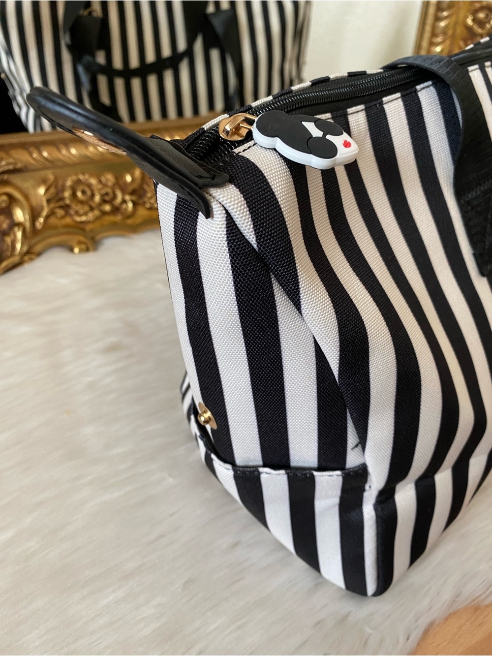 Alice + Olivia By Stacey Bendet Striped Duffel Bag - Picture 6 of 13